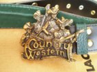 Originální kov. přezka "Country&Western