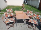 Stůl a 4 židle - kemping skládací retro