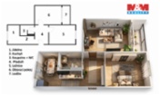 Byt 2+1, 57 m², Rakovník, ul. Čs. Legií