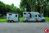 Pro přepravu koní Touring Country, ČERNÝ, Přívěs