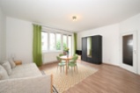 Kompletně zařízený byt 1+kk, 35 m2, balkon a sklep, ul. Za Černým mostem, Praha 14  Kyje