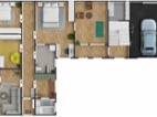 Prodej RD 4+1 a 2+1 v Moravských Prusech, okres Vyškov, 270m2 včetně garáže, celková plocha 1064m2