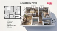 Prodej 1/2 rodinného domu, 97 m², Králův Dvůr, ul. Fibichova
