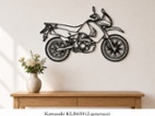 Reliéf motorky Kawasaki KLR650 na zeď