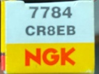 Zapalovací svíčku NGK CR8EB nová