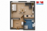 Pronájem bytu 1+kk, 42 m2, Praha 8, ul. Kundratka