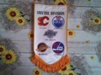 Vlajky klubů NHL+odznak LA Kings