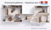 Byt 3+1, 72 m², Praha, ul. Parmská