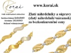 Zlaté náhrdelníky a súpravy Korai