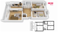 Prodej bytu 3+1, 79 m², Beroun, ul. Košťálkova, lodžie