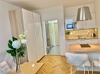 1+kk Lesná, ul. Halasovo náměstí, 9.NP/13, výtah, CP 24 m2, moderní, slunný, kompletně zařízený, výhled na Brno