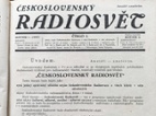 Časopisy ČESKOSLOVENSKÝ RADIOSVĚT, 1927