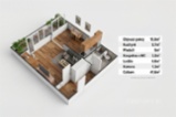 Prodej světlého bytu 1+1 s lodžií 41m2