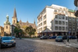 Prostorný a světlý byt 1+kk s výhledem, výtahem a sklepem, Nové Město, Biskupský dvůr 1154/1, Praha 1, ideální pro milovníky městského života