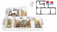 Prodej bytu 3+1, 62 m², Veselí nad Lužnicí, ul. Pod Markem