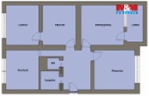 Prodej bytu 3+1, DV, 69 m², Klášterec nad Ohří, ul. Topolová