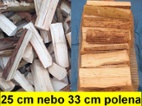 Štípané palivové dřevo pytlované suché.